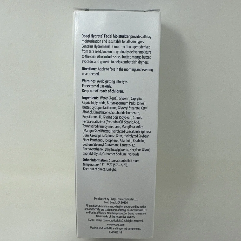 Obagi Medical Hydrate Facial Moisturizer 1.7oz NIB Shea Mango Butter‎ Avacado